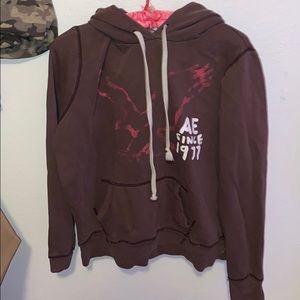 Brown and pink American Eagle hoodie